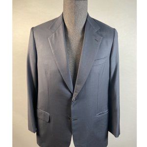 BRIONI NOMENTANO Blazer Navy Blue Wool Jacket Men's Size 44